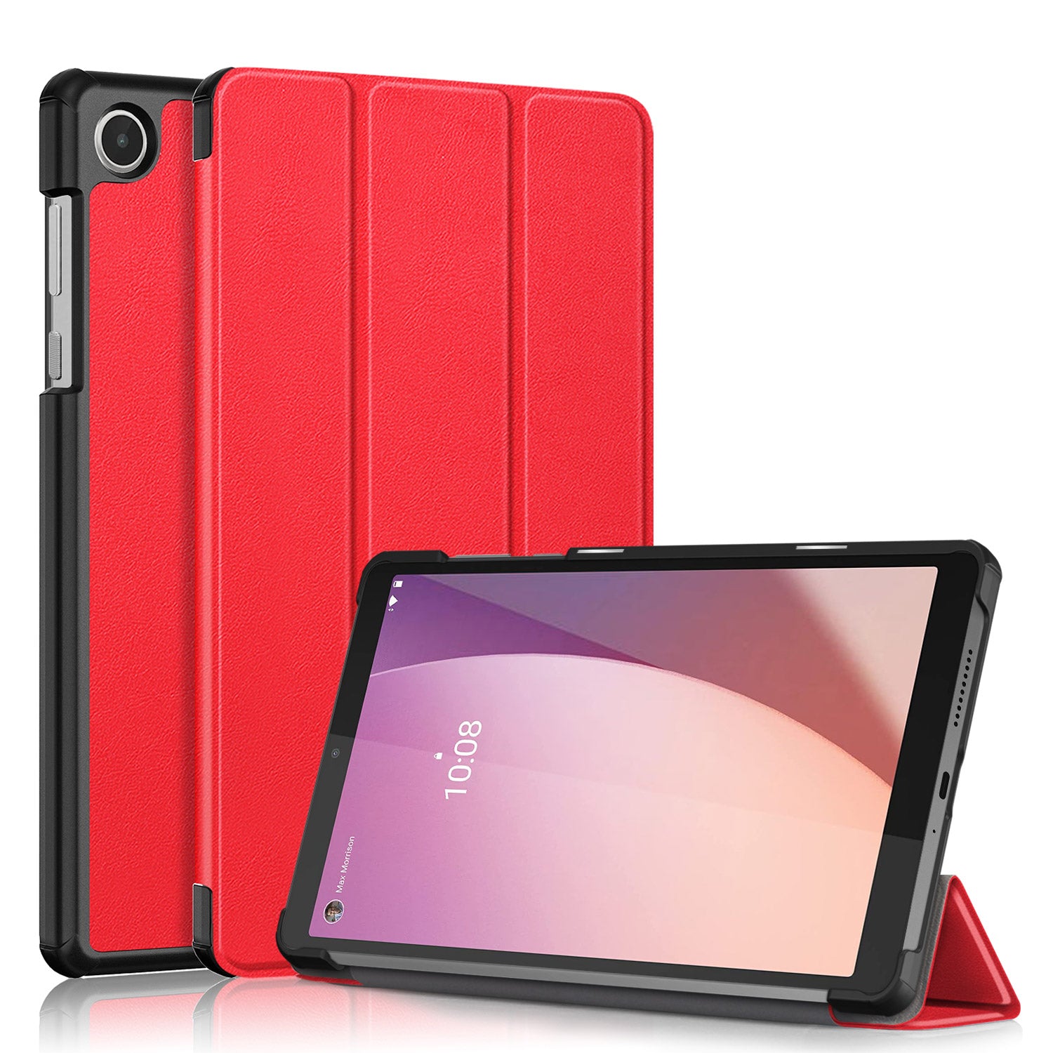 Tablet Case for Lenovo Tab M8 Gen 4 TB-300FU Tri-fold Stand Solid Color PU Leather Tablet Cover Tablet Case for Lenovo Tab M8 Gen 4 TB-300FU Tri-fold Stand Solid Color PU Leather Tablet Cover